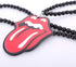 Hip Hop Acrylic Red Lip and Tongue Rearview Mirror Hanging Charm Dangling Beaded Pendant for Car Decoration (lip)...