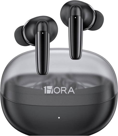 1 Hora Wireless Earbuds Bluetooth 5.3, Touch Control Headphones with Transparency Wireless Charging Case, Premium Sound in-Ear Earphones, Compatib...