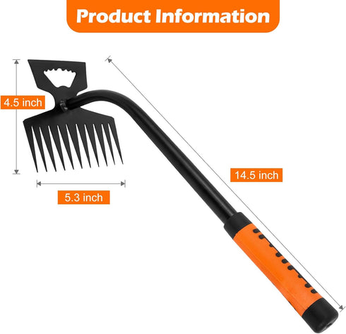 2024 New Gardening Hand Weeder Tools, Weeding Artifact Uproot Weeding Tools, Manganese Steel Weed Remover Tool Hand Weed Puller, for Yard and Gard...