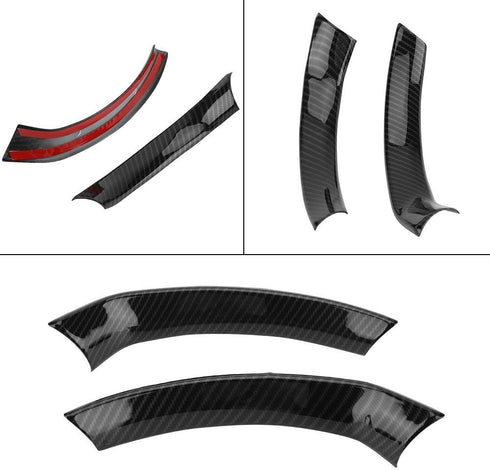 Keenso 2Pcs Car Interior Steering Wheel Carbon Fiber Decorative Decor Cover Trim for Stelvio/Giulia...