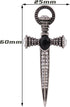Antique Crystal Sword Pin Brooch Lapel Pin Scottish Kilt Pins Cardigan Shawl Safety Pin Hat Pins...