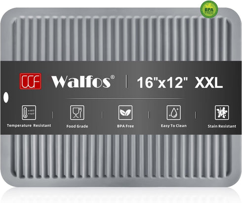 Walfos Large Silicone Trivet 16x12 Inch, Hot Pads for Kitchen, Heat Resistant Pot Holders Trivets for Hot Dishes, Hot Pots and Pans, Quartz Counte...