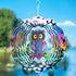 Owl Wind Spinner,Yard Art Garden Decor Owl Wind Spinners Outdoor Metal 3D Kinetic Sculptures Stainless Steel Wind Spinners Outdoor Indoor Clearanc...