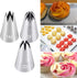 Icing Piping Tip Set,3 Large Decorating Tips Stainless Steel,DIY Cream Rose Flower Piping Tips,Cupcake Pastry Tips for Cake Decorating(1M 2D 2F)...