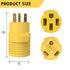 50 amp to 30 amp Rv adapter PVC 30 Amp Male (TT-30P) to 50 Amp Female (14-50R) TT-30P to 14-50R Outlet...