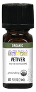 Aura Cacia Certified Organic Pure Vetiver Essential Oil, 0.25 fl. Oz...