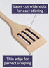 Long Handle Slotted Wooden Spoon 16 inch – European Made Heavy Duty Large Wooden Spatula & Stir Paddle – 100% Natural Solid Hardwood – Healthy and...