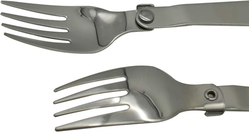 Maydahui 2PCS Folding Spoon and Fork SUS 18/10?304?Stainless Steel Spork Portable Camping Cutlery Multi-Functional Foldable Fruit Forks for Outdoo...