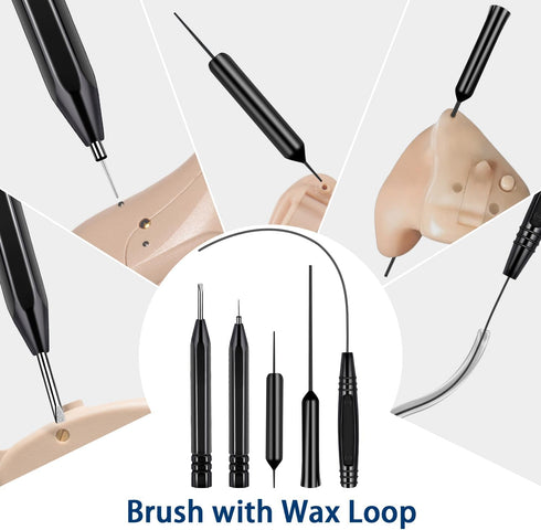 Hearing Aid Cleaning Kit 11 pcs Hearing Amplifier Cleaning Tools Headset Earbuds Earphones Cleaning Brushes with Case...