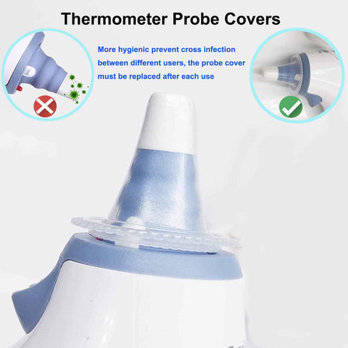 400 Pack Ear Thermometer Probe Covers, Disposable Refill Lens Filters Caps Compatible for All B raun Models Digital Thermometers Sleeve...