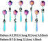 8 Pieces Rainbow Flower Spoon Coffee Teaspoon Set, Stainless Steel Stirring Spoon Tea Spoon Sugar Spoon, 8 Different Patterns...