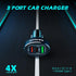 USB C Car Charger, 60W 3 Ports Car Charger USB Adapter Fast Charge PD&QC 3.0 Type C Car Cigarette Lighter Charger Compatible with iPhone13/12Pro M...