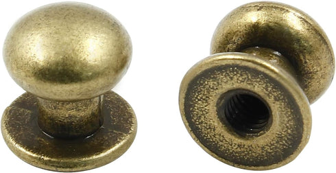 12pcs 0.31" x 0.39" Mini Drawer Pulls, Round Cabinet Knobs Handles Pulls for Dresser Closet Chest Drawer Wooden Jewelry Box Cases, Antique Bronze...