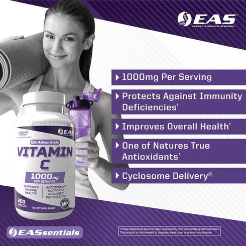 Vitamin C 1000mg | Supports Immune Health & Collagen Production | High Potency Antioxidant Support | Better Absorption with Cyclosome Delivery | 2...