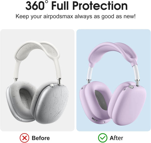 Lerobo Soft Case Cover for AirPods Max Headphones, Airpods Max Ear Cup Covers/Ear Pad Case Cover/Headband Cover/Max Headband Pad,Accessories Silic...