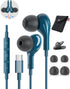 USB C Headphones Wired Earbuds Magnetic in-Ear Type C Earphone Noise Canceling for Samsung Galaxy S24 Ultra S23 S22 S2 iPhone 15 Pro Max iPad Pro ...