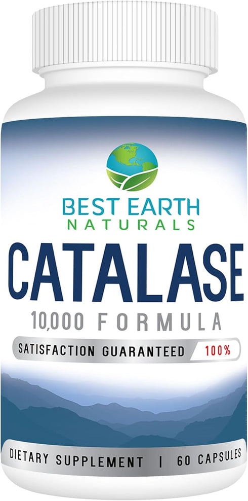 Best Earth Naturals Catalase Supplement 10,000 with Saw Palmetto, Biotin, Fo-Ti, PABA - Hair Supplements for Strong Hair - 60 Capsules...