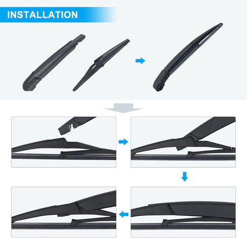 Rear Wiper Arm Blade Kit for 2015-2021 Jeep Renegade SUV Back Windshield Wiper 68256590AA...