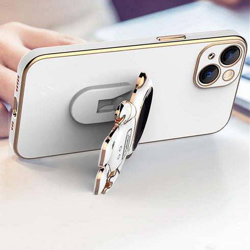COOWEEK 6D Plating Astronaut Hidden Stand Case Cover for iPhone 13,Cute Phone Case with Camera Lens Protector Cover,Purple,6.1 Inch......