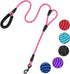 Dog Leash-Heavy Duty Long Dog Leash for Puppy, Small, Medium, and Large Dogs (Pink Rope - Double Handle, 6 Feet)...