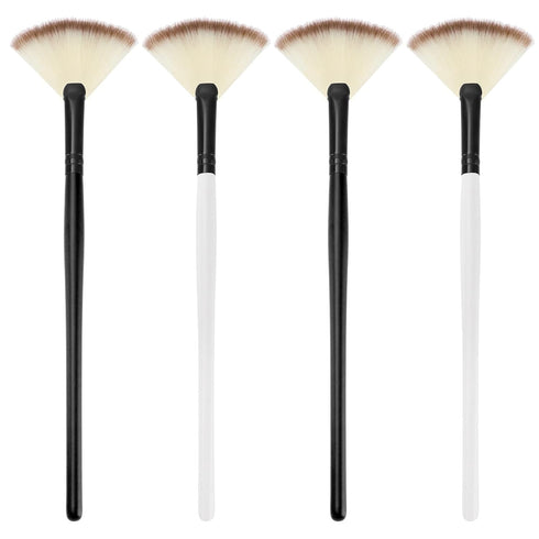 4 Pcs Facial Brushes Fan Mask Brushes, Soft Facial Applicator Brushes Tools for Peel Glycolic Mask Makeup...