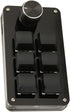 One Hand Macro Mechanical Keyboard, 6 Key Mini Keypad with Knob, DIY Programmable Keyboard for Gaming, Designers and Video Editors...
