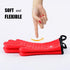 Kitchen Oven Gloves - Silicone and Cotton Double-Layer Heat Resistant Oven Mitts/BBQ Gloves/Grill Gloves - Perfect for Baking and Grilling - 1 Pai...