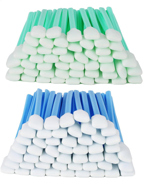 200pcs 5.1" Foam Printer Cleaning Swabs Sticks - Square Lint-Free Foam Tip Swab for Camera, Inkjet Printer, Painting, Optics Lens Equipment (Green...