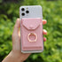 Cell Phone Card Holder RFID Ring Stand Stick on Wallet Card Holder for Back of Phone iPhone Android and All Smartphones Adhesive Credit Card Holde...