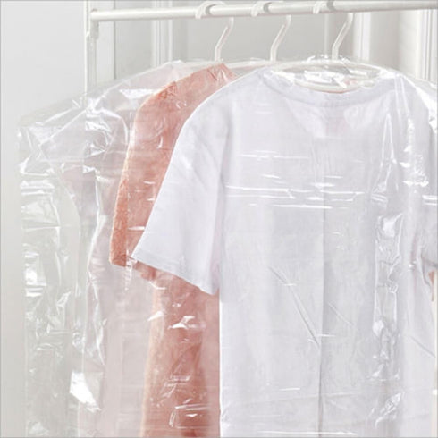 20Pcs Dry Cleaner Bags Plastic Clear Can be Hung Transparent Clothing Dust Cover...