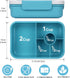 Bento Lunch Boxes for Adults, Blue, 5 Compartment Lunch Box Containers, Reusable & Leakproof, 9 x 6.5 x 2.7 in...