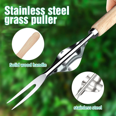 2024 Upgrade Weed Puller Tool, 20in Gardening Hand Weeder Tools Metal Leverage Base and V-Shaped Fork, Weeding Artifact Uprooting Weeding Tool Man...