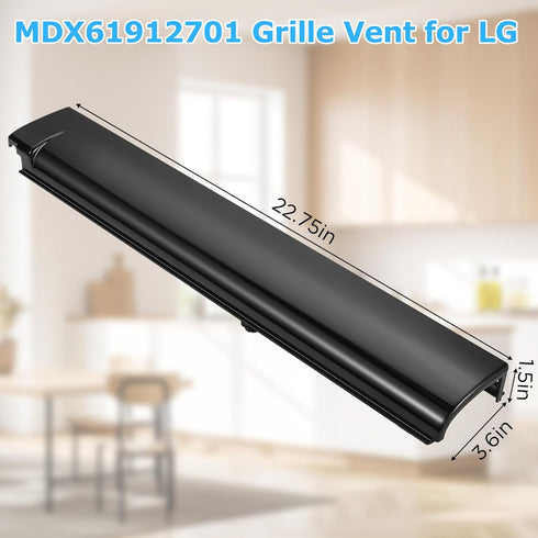 MDX61912701 Microwave Vent Grill for LG LMV2031ST, LMH2016ST, YOBFO Airflow Design Microwave Oven Top Vent Grille Replace Models AP5202555, 211939...