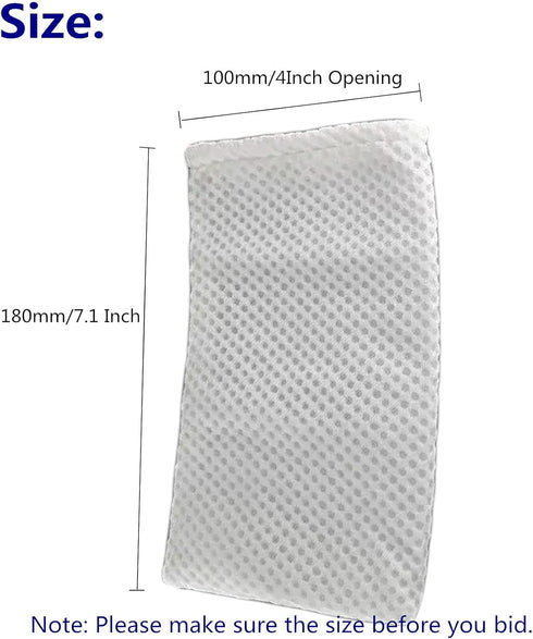 Filter Socks 4 Inch Opening by 7.1 Inch Long, 3D Honeycomb Design Filter Bags, Small Filter Media Bag, Drawstring Aquarium Filter Sock (4" x 7.1"?...