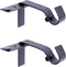 Kenney Fast Fit 5/8" No Measure Curtain Rod Brackets, Matte Black...