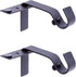 Kenney Fast Fit 5/8" No Measure Curtain Rod Brackets, Matte Black...