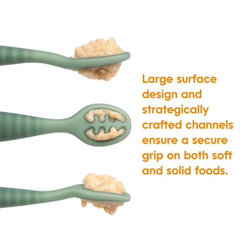 NumNum Baby Spoons Set, Pre-Spoon GOOtensils for Kids Aged 12+ Months - First Stage, Baby Led Weaning (BLW) Teething Spoon - Self Feeding, Silicon...