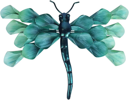 LIFFY Metal Dragonfly Wall Decor Handmade - Outdoor Metal Wall Art Decor for Patio Garden Fence Living Room, Bedroom, Dragonfly Gifts...