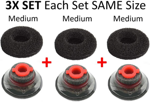3X Ultra Comfort Eartips Ear Buds Replacement Earphone Ear Tips Kits Earpads Foam Set Cushion for Plantronics Voyager 5200 5220 5210 Series Blueto...