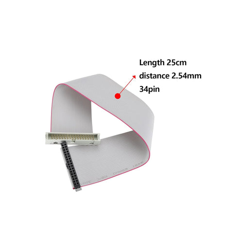 2Pcs 34 Pins IDC Extension Cable IDC Extension Jumper Connector Male to Female IDC Extension Cable 2.54mm Pitch Double Row Flat Ribbon Cable...
