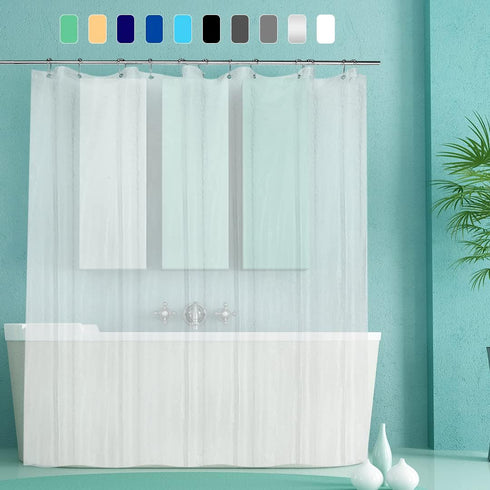 Ga-Geetopia Clear PEVA Plastic Shower Curtain Liner Premium Light Weight 72" x 72" Transparent Bathroom Shower Showroom Curtain Liner with Rustpro...