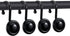 CHICTIE Black Shower Curtain Hooks Rings,Set of 12 Decorative Shower Hooks for Shower Curtain,Premium Rust Resistant Metal Shower Hangers Hooks fo...