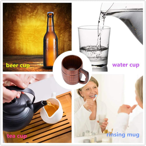 Beer Stein Wooden Cups Cup, Beer Mugs Beer Mug, Beer for Drinks Coffee Water...