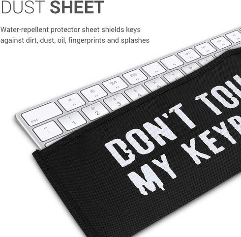 kwmobile Keyboard Cover Compatible with Apple Magic Keyboard with Numeric Keypad - Dust Cover PC Keyboard Fabric Case - Don't Touch My Keyboard...