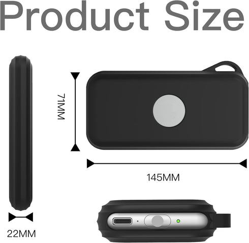 Protective case for Apple Vision Pro Battery, Anti-Scratch Silicone Cable-Holder for Power Bank Acceeessoriees (Black)...