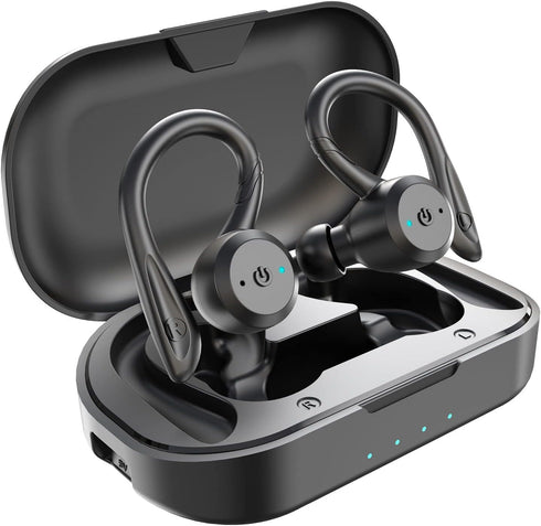 APEKX Bluetooth Headphones True Wireless Earbuds with Charging Case IPX7 Waterproof Stereo Sound Earphones Built-in Mic in-Ear Headsets for Sport ...