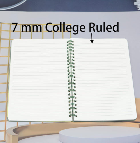 Yansanido Spiral Notebook, 4 Pcs 10 Inch x 7.4 Inch B5 Thick Plastic Hardcover 7mm College Ruled 4 Color 80 Sheets -160 Pages Journals for Study, ...