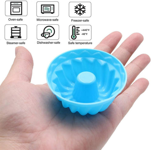 To encounter Silicone Baking Cups, 24 Pack Mini Silicone Baking Cake Molds, Nonstick Cupcake Liners, Bpa Free Fancy Dessert Tray - Jelly and Muffi...