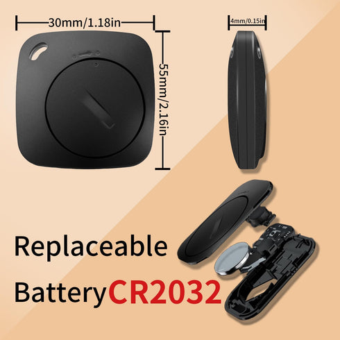 Key Finder Bluetooth Item Tracker Work with Apple Find My IP67 Waterproof, Privacy Protection, Lost Mode, Anti Lost Notification, Item Locator for...