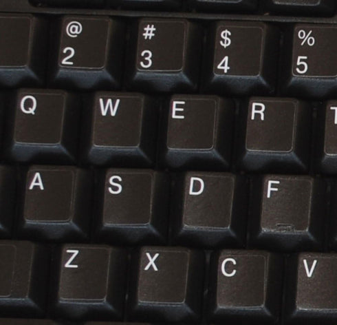 English US Non Transparent Keyboard Stickers Black Background 11x13mm...